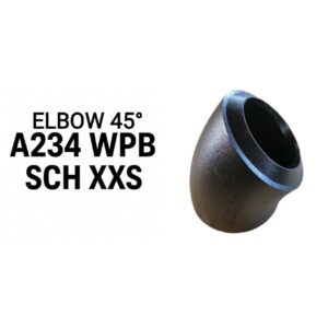 زانو مانیسمان فولادی رده XXS جوشی 45 درجه A234  WPB