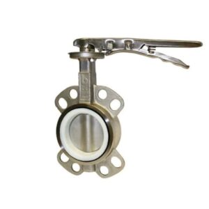 شیر پروانه ای ویفری تمام استیل دور (سیت) تفلون کلاس PN16-150